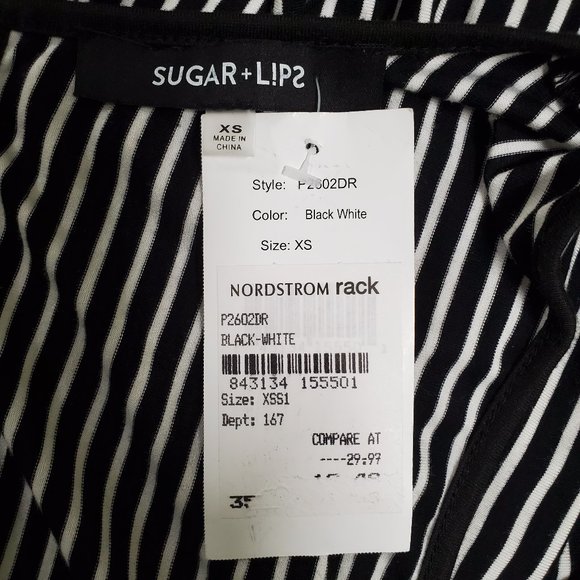 SUGARLIPS Black Blackjack Striped Keyhole Jersey - Picture 7 of 10